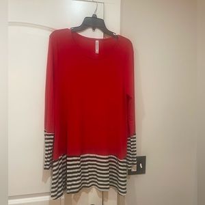 Tunic with strip detail